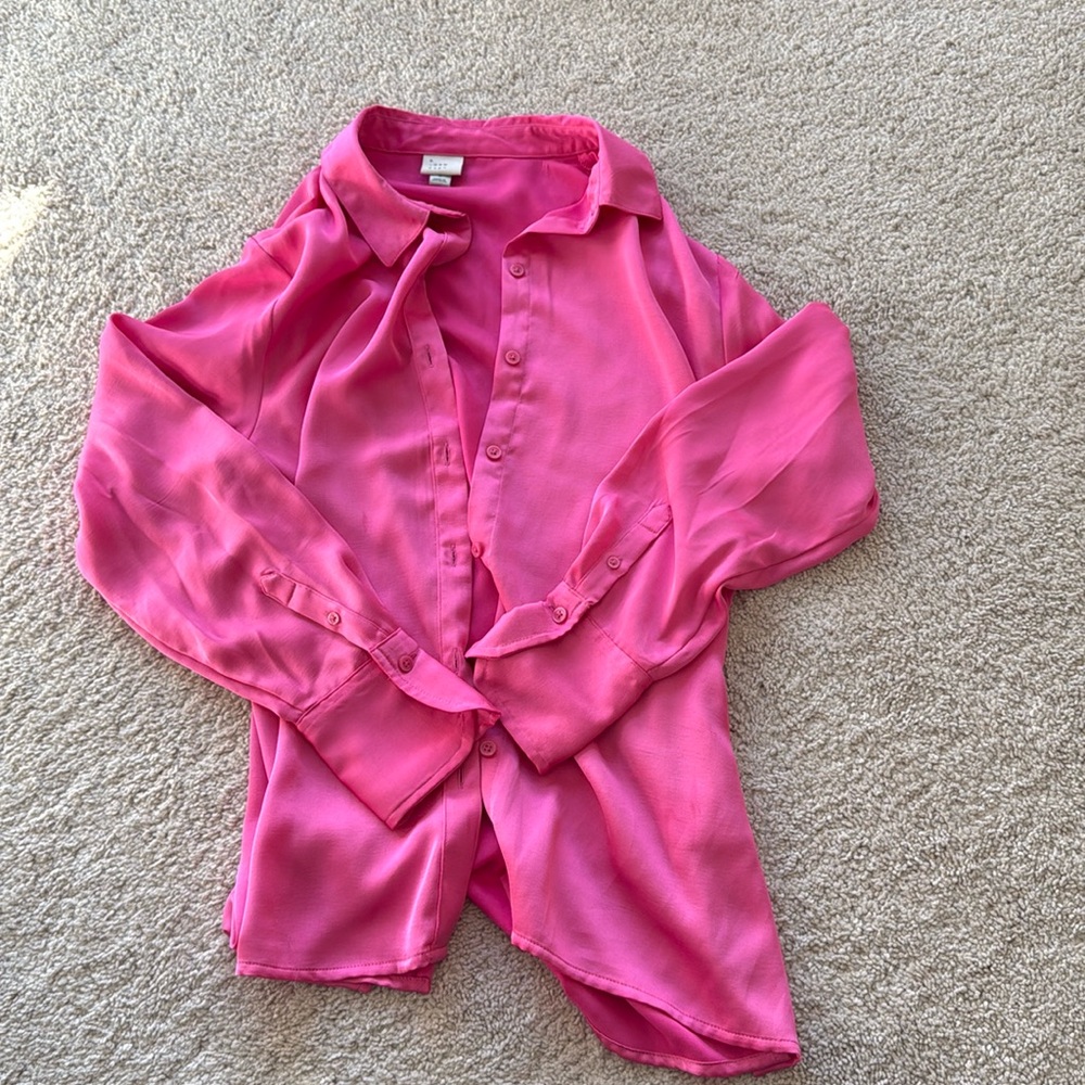 Pink silk shirt